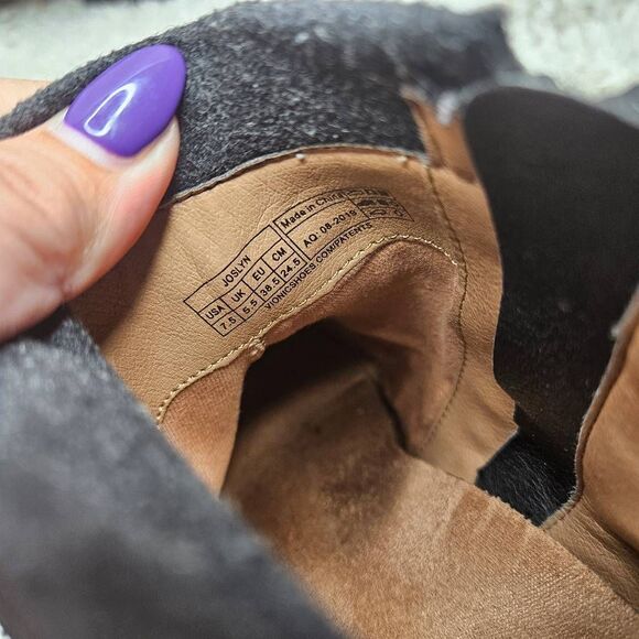 Vionic Joslyn Weather Resistant Black Leather Ankle Boots sz 7.5 - Picture 6 of 9